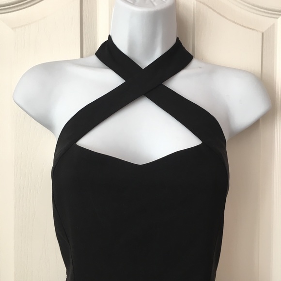 Unique Vintage Criss Cross Bodice Dress - Picture 2 of 3